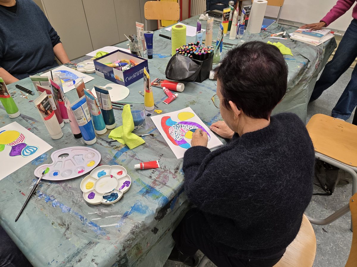 Atelier art et bien-être, création en cours