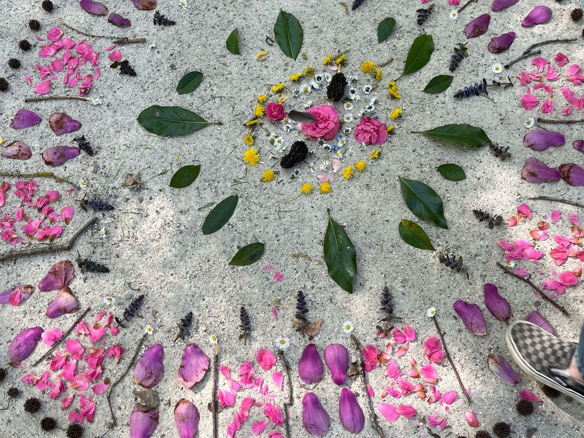 Œuvre de Land Art réalisée collectivement