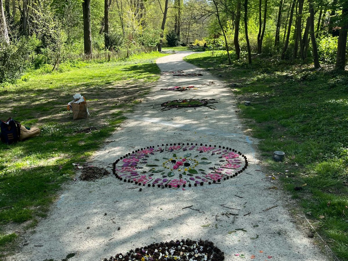 Détail d’une œuvre réalisée avec des éléments naturels